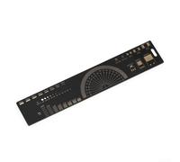 Herramienta de medición multifuncional de PCB con resistencias y dimensiones de chip de condensador, espaciado de pines IC, medidores de ángulo, escalas de milímetros y pulgadas para diseño de placa