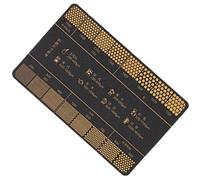 Herramienta de medición para molienda de café, tarjeta de referencia para molienda, guía de tamaño de precisión portátil de 3,35 x 2,13 pulgadas, herramientas de medición de la regla de elaboración de