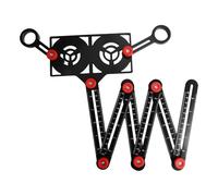 Herramienta de medición plegable versátil, colocación de azulejos, 120 x 2 mm, madera y vidrio, versátil plegable y varias tareas de construcción, múltiples opciones disponibles en 6 (regla de 6