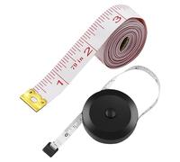 Herramienta de medición retráctil multiusos de plástico con cinta métrica bloqueable de 150 cm y dispositivo de costura flexible de 200 cm para proyectos de bricolaje, cinta métrica impermeable