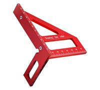 Herramienta de medición triangular de 45 grados de 90 grados para ángulos y líneas precisos, decoración del hogar, diseño preciso de carpintería, marca de doble escala, regla triangular para