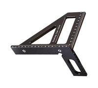 Herramienta de medición triangular de aluminio para ángulos de medición precisos, carpintería, muebles, diseños de interiores, cuadrado de medición profesional completo