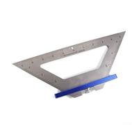 Herramienta de medición triangular ligera con diseño de doble escala para tareas precisas de carpintería (azul)