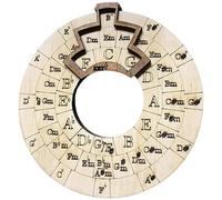 Herramienta de melodía de madera de círculo de quintas, rueda de acordes para músicos, rueda de madera de círculo de quintas y herramienta de iluminación musical y accesorios para notas, acordes y