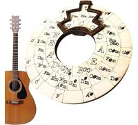 Herramienta de melodía de madera, rueda de madera circular y herramienta educativa musical, círculo de quintas rueda, instrumentos de rueda de acordes y accesorios, para notas, accesorios de afinación