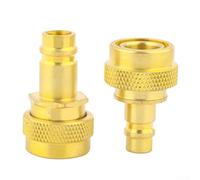 Herramienta de modernización de aire acondicionado automotriz, adaptador de latón R134a a conector rápido, convertidor de sistema de CA de alta y baja presión, instalación directa