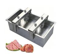 Herramienta de molde de prensa de carne, prensa de jamón de acero inoxidable con placa base extraíble y resorte de alto par, gran capacidad para cerdo casero, carne de res, aves de corral, fácil de