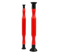 Herramienta de molienda de válvula de motor Lapping manual con ventosa Agarre de madera para asiento de culata Compatible con varios tamaños de vehículo Par (rojo)