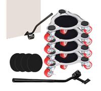 Herramienta de Movimiento de electrodomésticos, Carrito Plano Triangular Antideslizante con Ruedas, Rodillos móviles para Muebles, de Panel Elevador de Muebles, para refrigerador, Armario