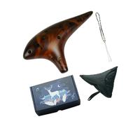 Herramienta de música pequeña Ocarina de cerámica portátil de 12 agujeros para jugadores, educación, uso recreativo y viajes, equipo de enseñanza