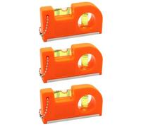 Herramienta de nivel de espíritu de bolsillo pequeño 3pcs llavero de metal con 2 niveladores de burbujas nivel de pared de mini piso portátil para construcción de bricolaje en el hogar
