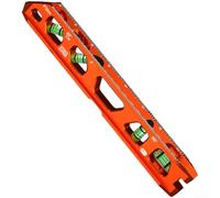 Herramienta de nivel magnético de aluminio sólido con 3 viales multiángulo de 30° 45° 90° Base magnética fuerte grabada con láser graduaciones de 1/16 pulgadas Diseño de ranura en V para tuberías