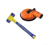 Herramienta de nivelación de azulejos con ventosa, espaciador octogonal de 10 x 1.1 pulgadas para alineación e instalación, fuerte agarre para proyectos domésticos (D)