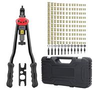 Herramienta de nuez de remache, herramienta de nuez | Kit de herramientas de inserción de nueces | 12 métricas de alto rendimiento conjunto de 176 remaches para muebles Kayak de automotriz