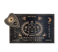 Herramienta de orientación espiritual - Decisor de madera, tablero de comunicación mística, planeta de madera con letras y números, cuadro de adivinación, cuadro de péndulo decorativo para niños