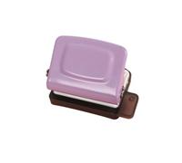 Herramienta de página de escritorio Perforador de, Purple | Diseño compacto de prensa manual para páginas de planificación, notas de estudio y clasificación de archivos