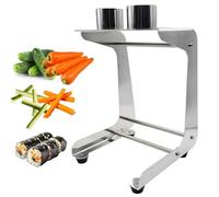Herramienta de palitos de pepino, cortador manual de verduras de acero inoxidable con 2 cuchillas para hacer ensaladas, 8 opciones de corte y 12 opciones de corte, práctica herramienta de cocina para