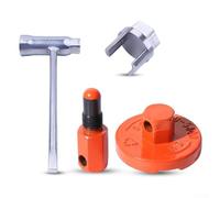 Herramienta de parada de pistón de motosierra, kit de extracción de volante de motosierra, para 340/345/346/350/351, herramienta de desmontaje y reparación de metal para poderes exteriores de 2 ciclos