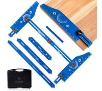 Herramienta de patrón de banda de rodadura de escalera, calibre de pisada de escalera - Jig de aleación de aluminio ajustable,Paso de escalera multifuncional estante para profesionales