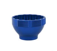 Herramienta de pedalier de bicicleta de aleación de aluminio CNC de 16 muescas de 44 mm para patrón BBT-69.2, copas fueraborda roscadas, funciona con trinquete de 3/8 pulgadas o llave dinamométrica