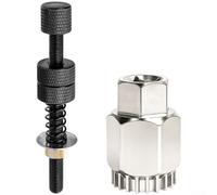 Herramienta de pedalier para bicicleta, kit de extracción de cono cuadrado de 53 x 36 mm, construcción de acero de alto carbono, tuerca de bloqueo antideslizante, compatible con accionamiento