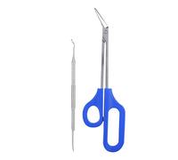 Herramienta de pedicura, juego de herramientas portátiles para uñas de pedicura de acero inoxidable Tijeras para uñas de mango largo + Lima para uñas utilizada para el cuidado de los pies