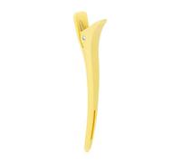 Herramienta de peinado de metal sin rastro, pinza de pico de pato, clip de posicionamiento, horquilla de peluquería (amarillo)