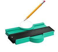 Herramienta de perfil de medidor de contorno: herramientas de suelo laminado para alfombras, azulejos, tiras de flores, duplicar e instalar (25 cm, verde)