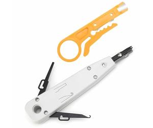 Herramienta de perforación con pelacables, herramienta Impact Krone IDC para Ethernet RJ45 Cat5/Cat6/Cat7 red y terminación de cable de teléfono, herramienta de inserción multifuncional para cables de
