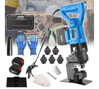 Herramienta De Perforación Eléctrica Con Batería De Litio, Perforadora Hidráulica Eléctrica, Con Moldes De 5 Piezas, Batería De Litio De 2 Piezas Y 2 Pares De Guantes,TypeB
