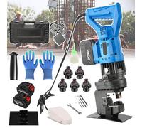 Herramienta De Perforación Hidráulica Con Batería De Litio, Perforadora Hidráulica De 1800 W, Con Moldes De 5 Piezas, 2 Pares De Guantes Y Batería De Litio De 2 Piezas, Para Cobre,TypeB