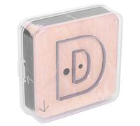 Herramienta de perforación para artesanías en cuero con letras mayúsculas, perforadora de agujeros para cuero con patrones de A a F, troqueles de corte de hierro ergonómicos para (D)