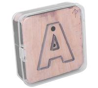 Herramienta de perforación para artesanías en cuero con letras mayúsculas, perforadora de agujeros para cuero con patrones de A a F, troqueles de corte de hierro ergonómicos para (UNA)