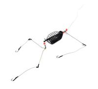 Herramienta de pesca, cebos de pesca, jaula de anzuelos de 3 líneas, alimentador de pesca con soporte, accesorios de aparejos de pesca, jaula de cebos, pesca en agua salada