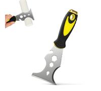 Herramienta de pintor de acero inoxidable 15 en 1, herramienta de pintor, herramientas raspadoras de pintura para madera con cepillo de nailon para fregar pintura (3 piezas mezcladas), pelacintas para