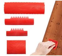 Herramienta de pintura de grano de madera - 4 PCS herramienta de imitación de grano de madera - Herramienta de pintura de grano de goma de bricolaje para la decoración de la pared