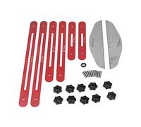 Herramienta de plantilla de calibre de las escaleras | 11-60 pulgadas Jig de escribas ajustables para elevadores y estantes | Herramienta de escalera de aleación de aluminio (Red)