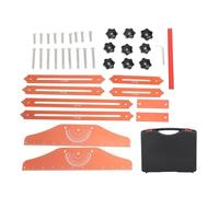Herramienta de plantilla de peldaño de escalera |Medidor de aleación de aluminio y madera para medición precisa de ángulo/longitud |Kit de medición de 39 piezas para bricolaje e