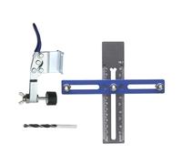 Herramienta de posicionamiento de puerta de armario de aluminio, plantilla de montaje ajustable con guía de taladro de nivelación para muebles de madera, asistente de instalación de puertas de