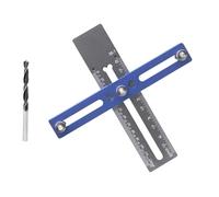 Herramienta de posicionamiento de puerta de armario de aluminio, plantilla de montaje ajustable con guía de taladro de nivelación para muebles de madera, asistente de instalación de puertas de