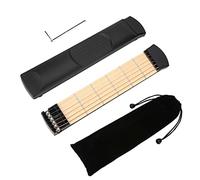 Herramienta de Práctica de Guitarra de Bolsillo, Portátil, 6 Trastes, Entrenador de Acordes de Guitarra para Zurdos con Llave para Afinar para Entrenamiento de Práctica de Guitarrista Principiante