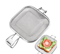Herramienta de prensa para sándwich - Girte eléctrica interior sin humo | Acero inoxidable Panini Gill Press | Molde de red para hornear con diseño circular para perros calientes, sándwiches, pan