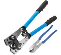 Herramienta de Prensado de Cable con Cortador de Cble Crimpadora Terminales Electricos Grimpadora Herramienta de Prensado de Terminales de Cable de Batería de 6-50 mm² Prensa de Cables Cortacables