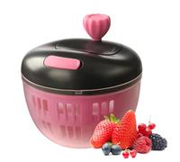 - Herramienta de preparación de ensalada - Spinner portátil de frutas, cuenco de secadora | Mezclador manual de ensalada de 800 ml, parte inferior de silicona antideslizante para una cocción diaria