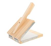 Herramienta de presión de dumplings de madera Herramienta de prensado Dumpling sin esfuerzo, molde prensa masa acero inoxidable y madera for preparación rápida envoltorios, casero