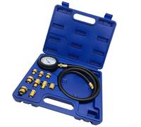 Herramienta de probador de presión de, kit de medidor de presión de - Detector de medidor de prueba de compresión - Rango de doble escala con mangueras de largo alcance, estuche, herramienta de diagn