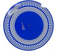 Herramienta de prueba de velocidad de disco estroboscópico para tocadiscos LP Calibración Azimut voladizo Accesorio de ajuste antideslizante (azul)