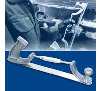 Herramienta de pulido de carrocería de coche, soporte de archivo de acero con dientes curvos ajustables con archivos de 14 pulgadas, incluye soluciones gruesas y medianas (D)