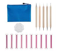 Herramienta de punteado floral | 20 piezas completas multiusos con forma de pétalo, herramientas de pintura de puntos, para tarjetas, diarios, álbumes de recortes, tela, cerámica, proyectos, obras de