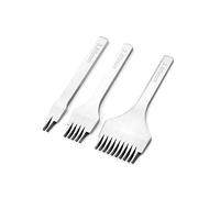 Herramienta de punzón, herramienta de cuero profesional 2/5/10 punta de herramientas de artesanía de cuero de cincel en ángulo francés Punzones para agujeros Costura de cordones Perforado(3.85mm)